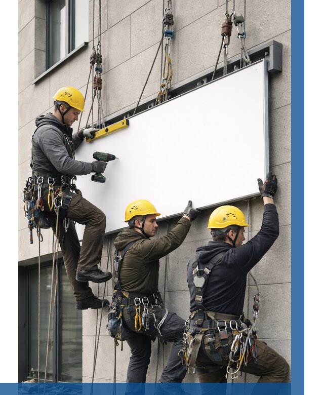 Монтаж рекламной вывески в Топках от 8106 р. | ВЫСОТНИК-Тпк