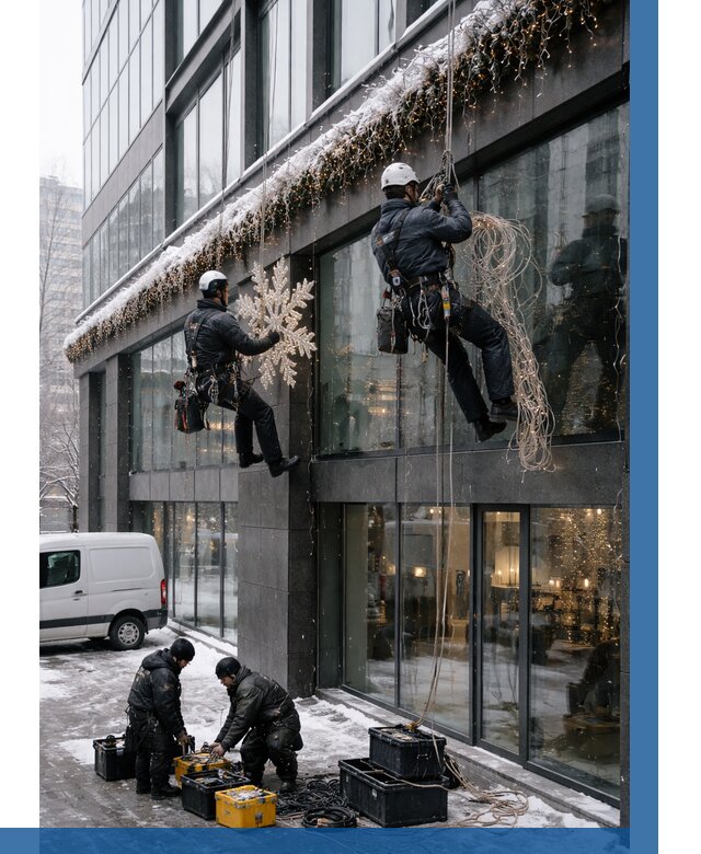 Демонтаж новогоднего оформления в Топках от 5573 р. | ВЫСОТНИК-Тпк