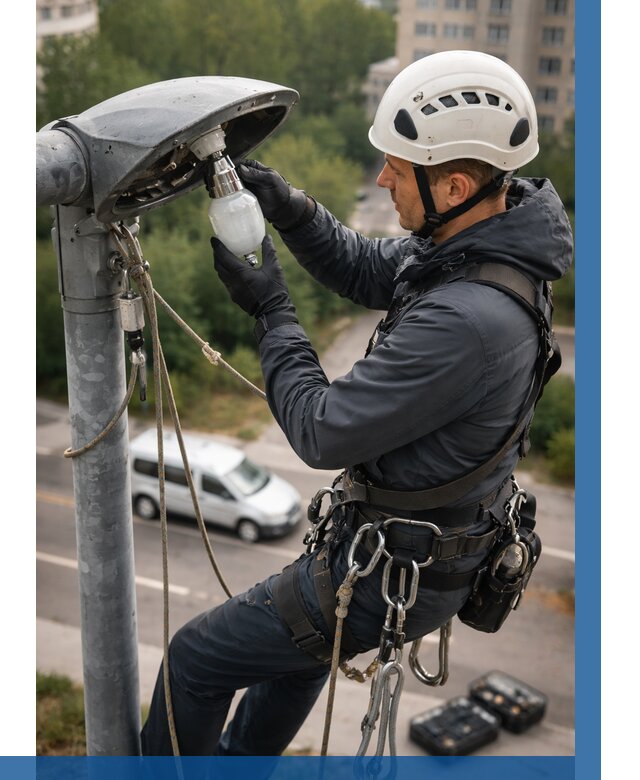 Замена ламп на высоте в Топках от 2533 р. | ВЫСОТНИК-Тпк