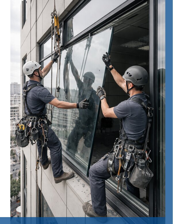 Замена стеклопакетов на высоте в Топках от 5573 р. | ВЫСОТНИК-Тпк