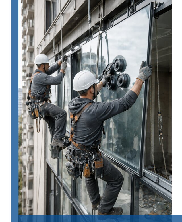 Витражное остекление фасадов и лоджий в Топках под ключ