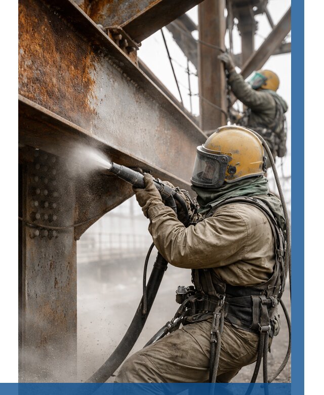 Пескоструйная очистка металлоконструкций в Топках по 608 р.  ВЫСОТНИК-Тпк