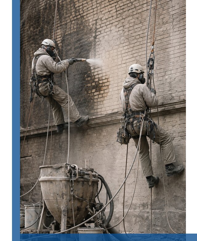 Пескоструйная очистка фасадов в Топках профессионально