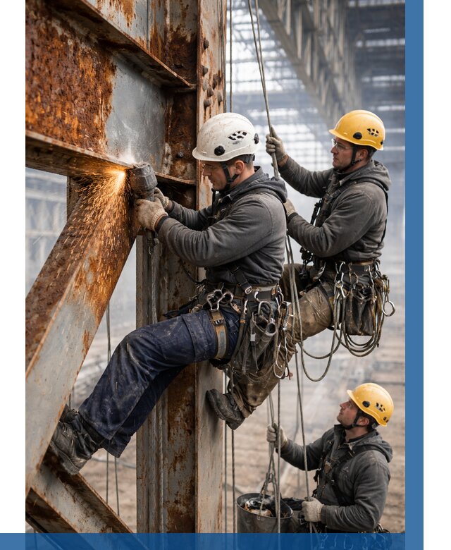 Зачистка металла от ржавчины в Топках от 355 р. | ВЫСОТНИК-Тпк