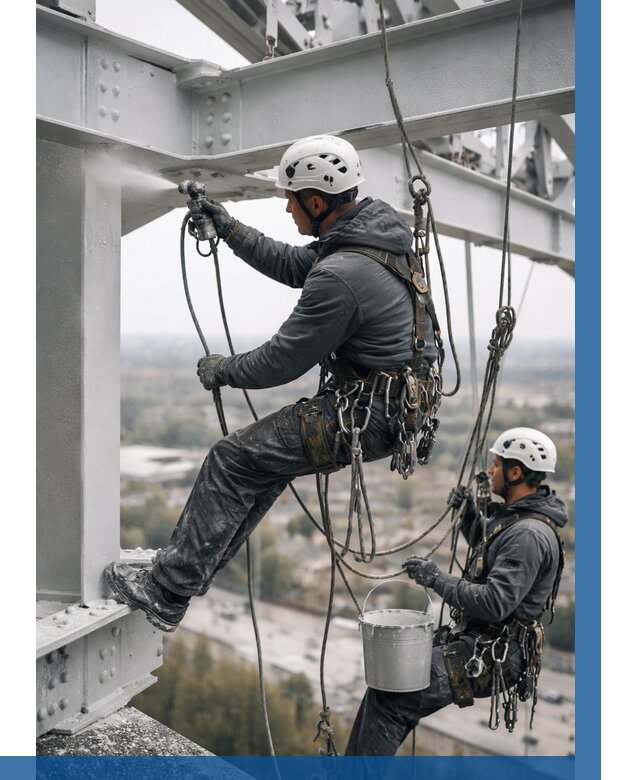Покраска металлоконструкций на высоте в Топках 355 р |ВЫСОТНИК-Тпк