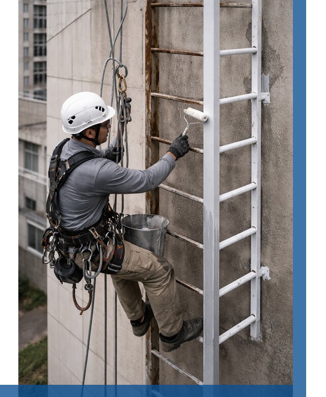 Покраска пожарных лестниц в Топках от 4560 р. | ВЫСОТНИК-Тпк