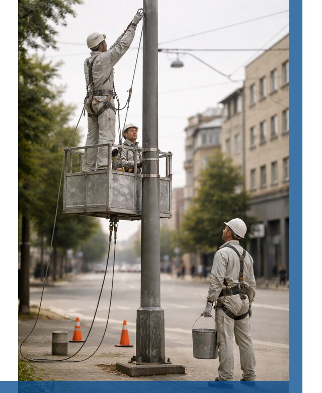 Покраска опор освещения в Топках от 5067 р. | ВЫСОТНИК-Тпк