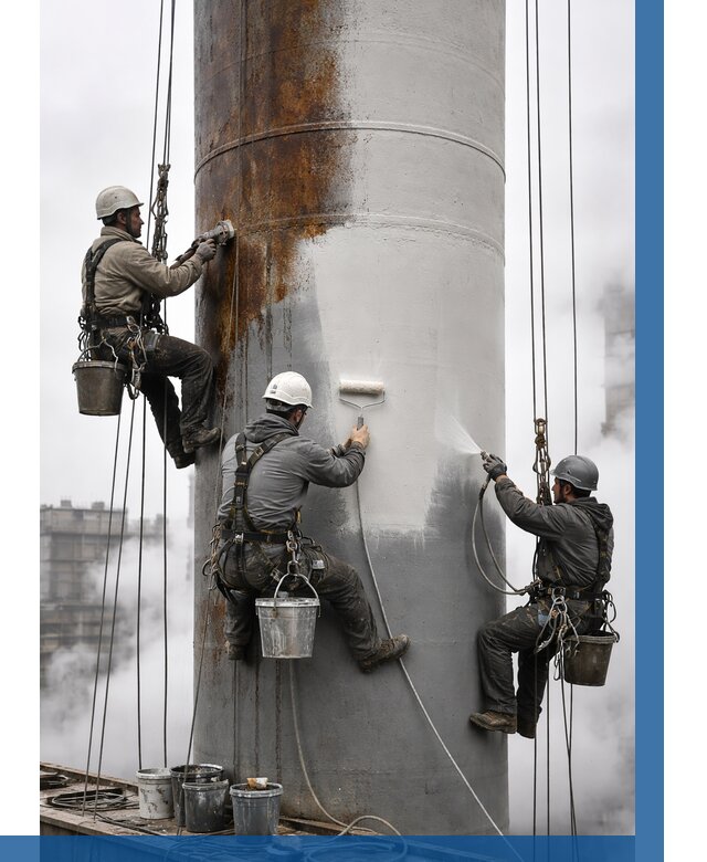 Покраска дымовых труб в Топках от 8613 р. | ВЫСОТНИК-Тпк