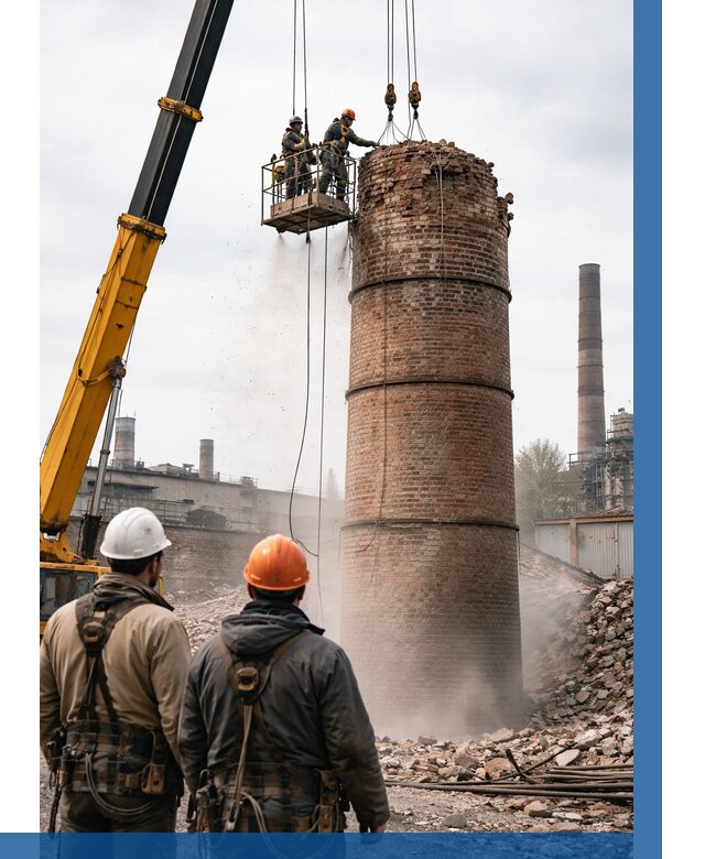 Демонтаж дымовой трубы в Топках от 91197 р. | ВЫСОТНИК-Тпк, смета