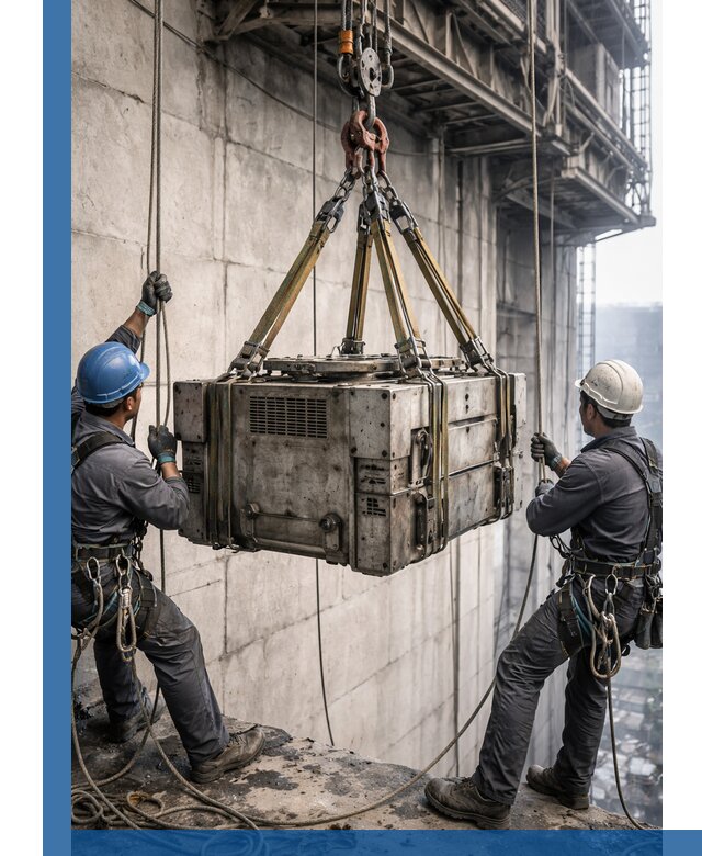 Такелажные работы на высоте, подъем и монтаж грузов в Топках