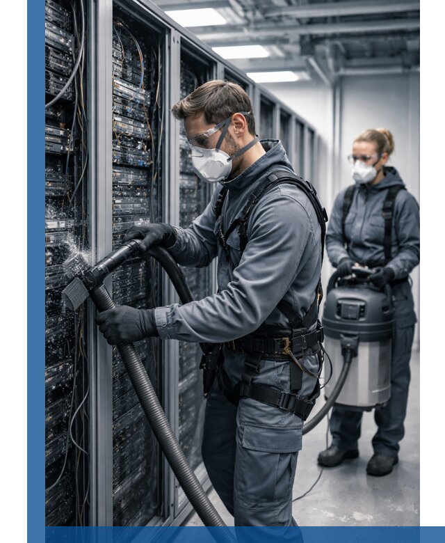 Обеспыливание серверной комнаты в Топках, профессиональная очистка