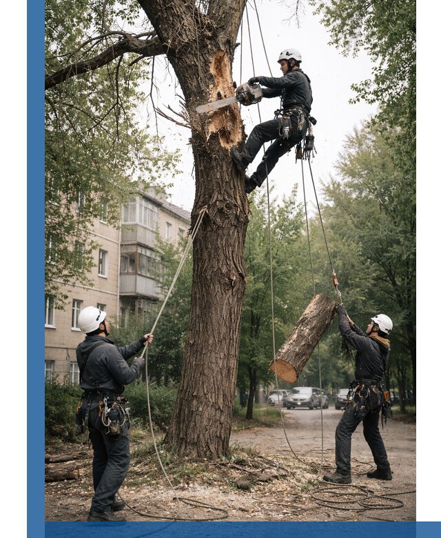 Срочное удаление аварийных деревьев в Топках с гарантией безопасности
